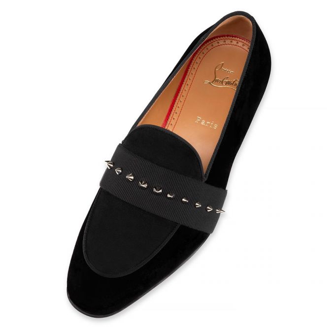 Christian Louboutin Nit Night Classic Fabric Loafer Makosen Erkek Siyah Gümüş | Türkiye KH2-99809D0