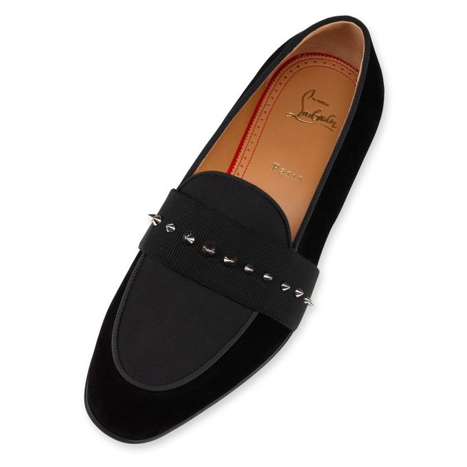 Christian Louboutin Nit Night Creative Fabric Loafer Makosen Erkek Siyah Gümüş | Türkiye HM6-71107C4