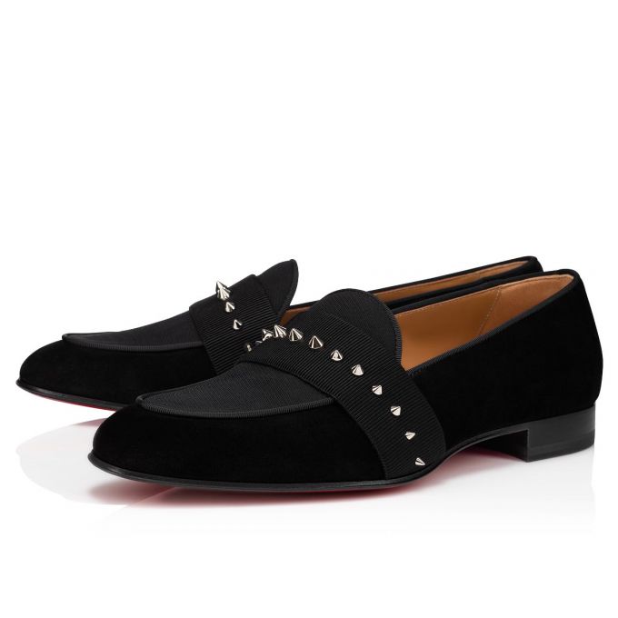 Christian Louboutin Nit Night Creative Fabric Loafer Makosen Erkek Siyah Gümüş | Türkiye HM6-71107C4