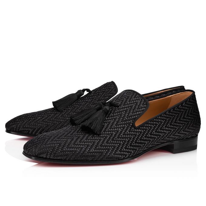 Christian Louboutin Officialito Creative Fabric Loafer Makosen Erkek Siyah | Türkiye KT2-80048B8