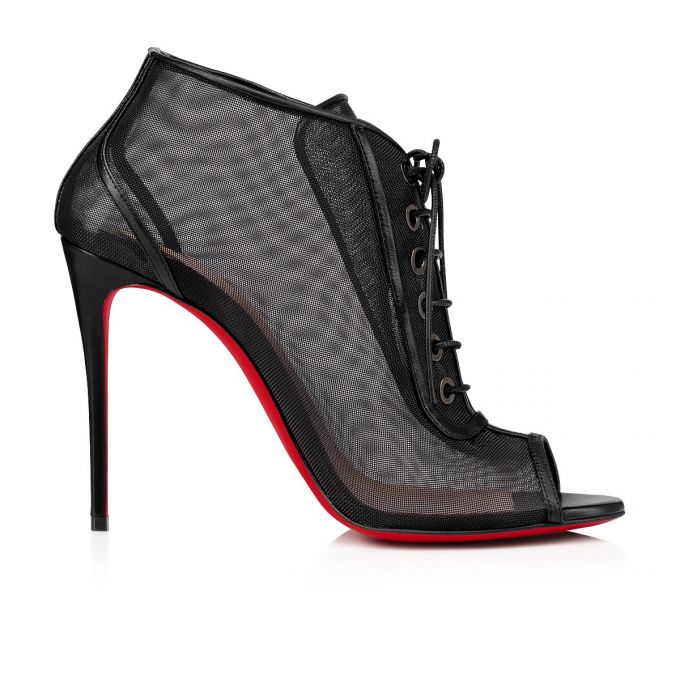 Christian Louboutin Open Ondessa 100 Lace Boots Bot Kadın Siyah | Türkiye LT2-61096P8