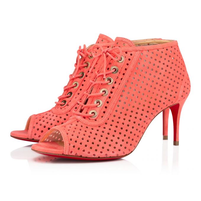 Christian Louboutin Open Ondessa 70 Suede Boots Bot Kadın Pembe | Türkiye QJ8-26002E4