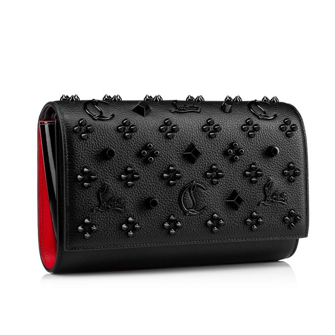 Christian Louboutin Paloma Clutch Classic Leather Cross Body Bags Atlet Çanta Kadın Siyah | Türkiye PY9-51065L6