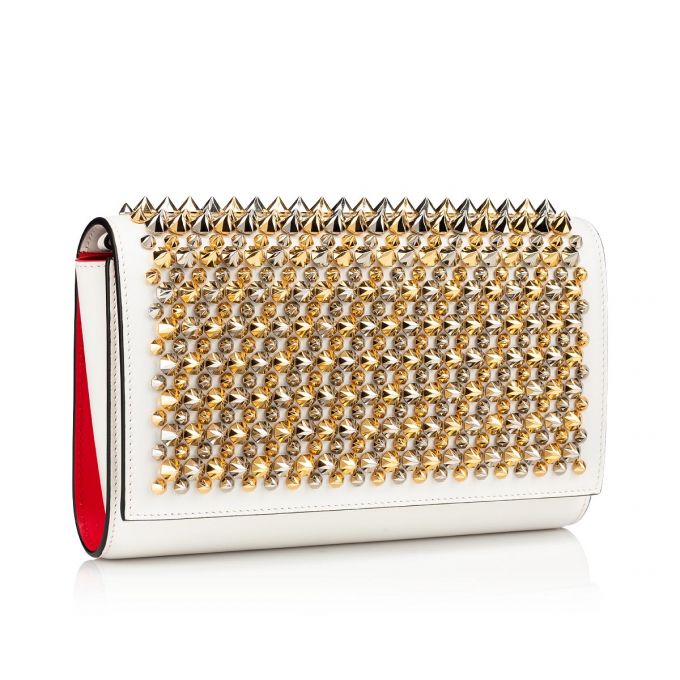 Christian Louboutin Paloma Clutch Classic Leather Cross Body Bags Atlet Çanta Kadın Beyaz Renkli | Türkiye TV3-59925D9