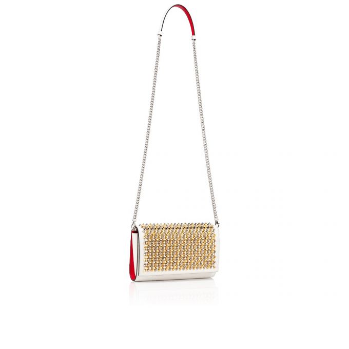 Christian Louboutin Paloma Clutch Classic Leather Cross Body Bags Atlet Çanta Kadın Beyaz Renkli | Türkiye TV3-59925D9