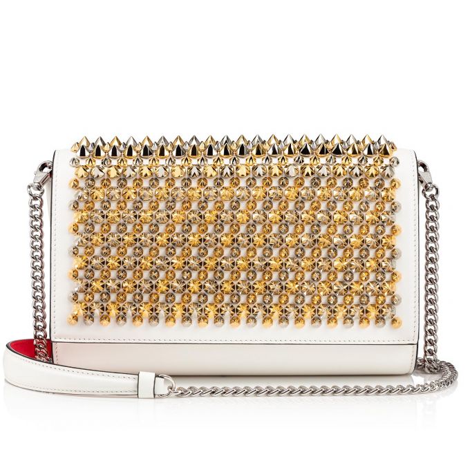 Christian Louboutin Paloma Clutch Classic Leather Cross Body Bags Atlet Çanta Kadın Beyaz Renkli | Türkiye TV3-59925D9