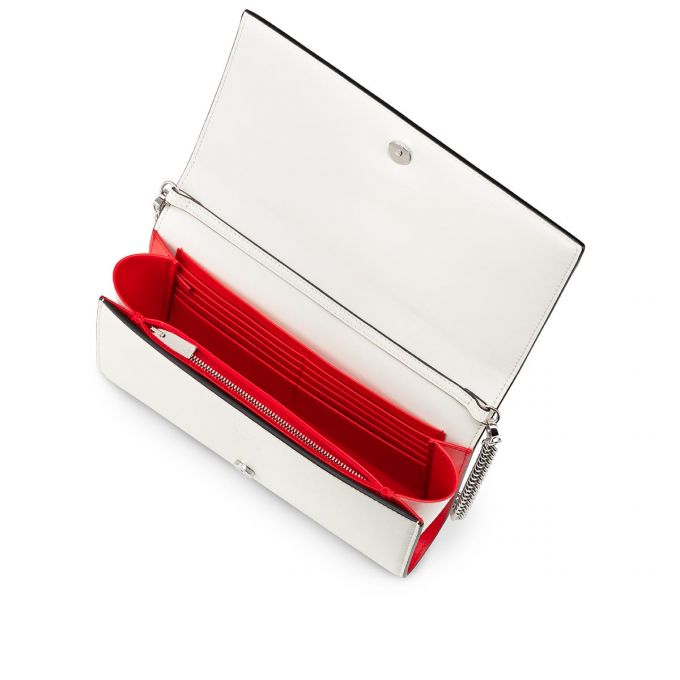 Christian Louboutin Paloma Clutch Classic Leather Pouches Kese Çanta Kadın Beyaz Renkli | Türkiye NX6-16831Q3