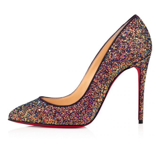 Christian Louboutin Pigalle Follies 100 Glitter Pumps Stiletto Kadın Renkli | Türkiye JL4-67406L3