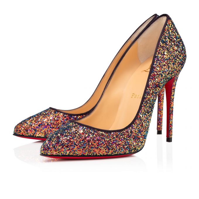 Christian Louboutin Pigalle Follies 100 Glitter Pumps Stiletto Kadın Renkli | Türkiye JL4-67406L3