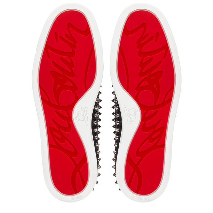 Christian Louboutin Pik Boat Creative Fabric Sneakers Spor Ayakkabı Erkek Siyah | Türkiye UP1-80528L9