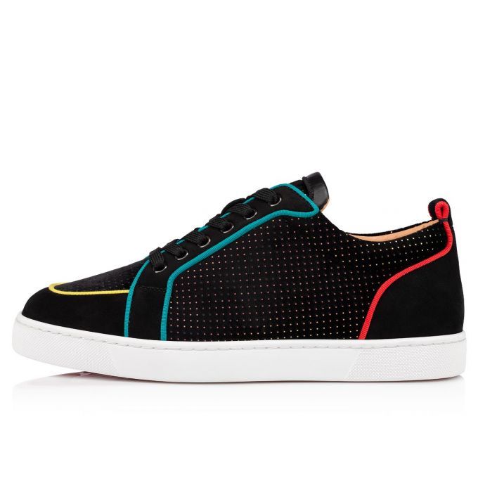 Christian Louboutin Rantulow Orlato Velvet Sneakers Spor Ayakkabı Erkek Siyah Renkli | Türkiye ID1-29632F4