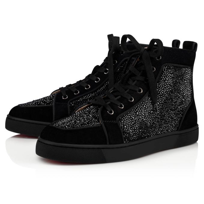 Christian Louboutin Rantus Strass 000 Strass Sneakers Spor Ayakkabı Erkek Siyah | Türkiye XZ8-81818T3