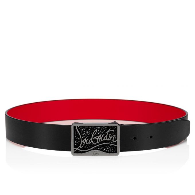 Christian Louboutin Ricky Belt Classic Leather Belts Kemer Erkek Siyah | Türkiye ZK2-51895L0