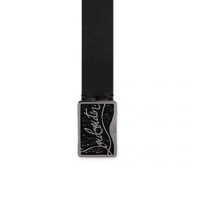 Christian Louboutin Ricky Belt Classic Leather Belts Kemer Erkek Siyah | Türkiye ZK2-51895L0