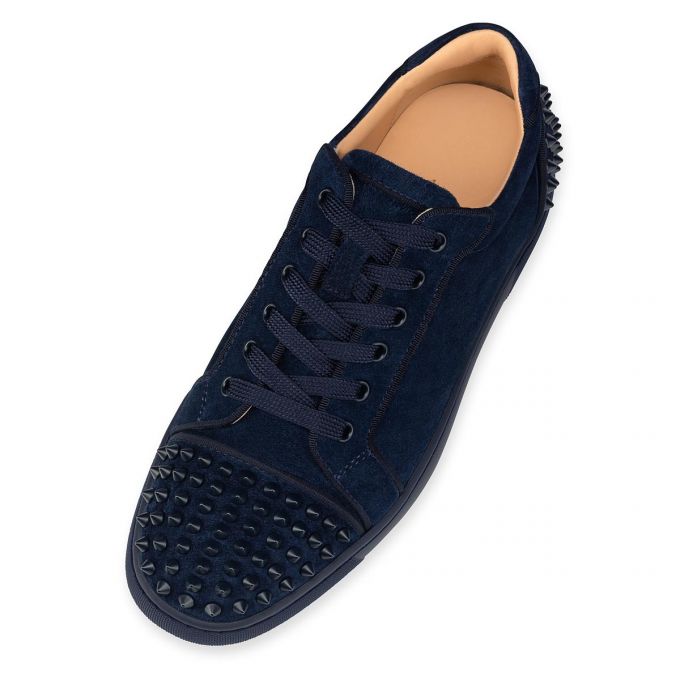 Christian Louboutin Seavaste 2 Orla 000 Mat Veau Velours Sneakers Spor Ayakkabı Erkek Siyah Lacivert | Türkiye EB6-24382B4