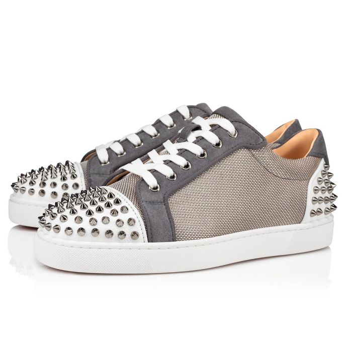 Christian Louboutin Seavaste 2 Orlato Creative Fabric Sneakers Spor Ayakkabı Erkek Beyaz Gri | Türkiye ZH8-12981C2