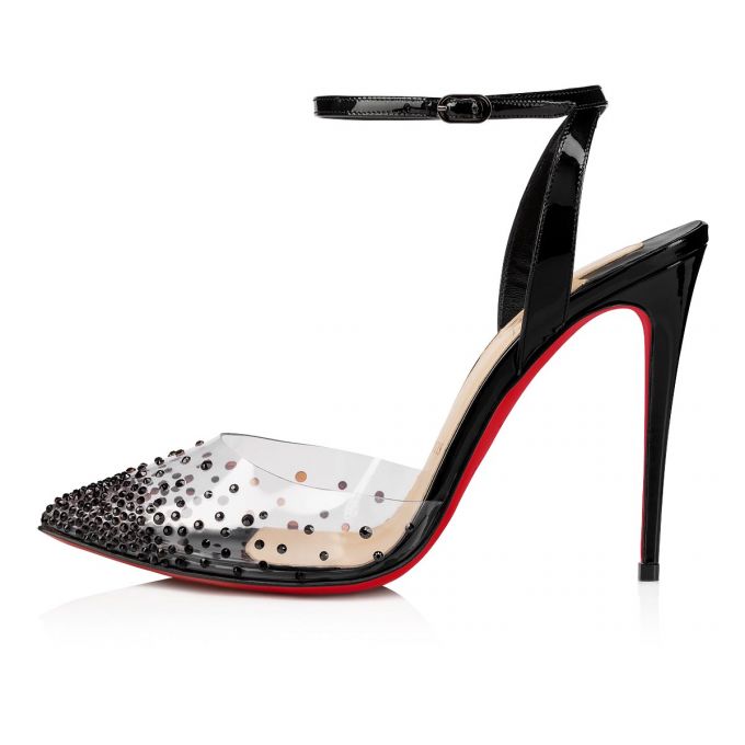 Christian Louboutin Spikaqueen 100 100 Version Pvc Sandaletler Sandalet Kadın Siyah | Türkiye EI2-84578F8