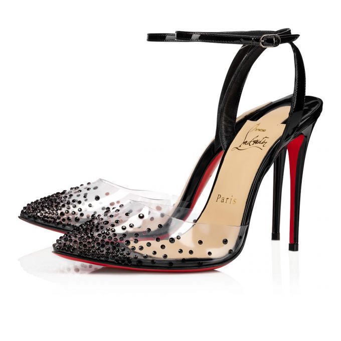 Christian Louboutin Spikaqueen 100 100 Version Pvc Sandaletler Sandalet Kadın Siyah | Türkiye EI2-84578F8