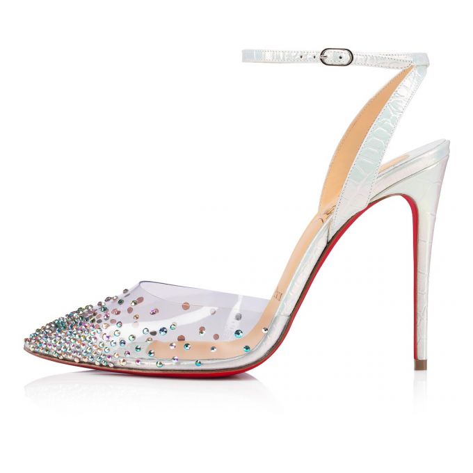 Christian Louboutin Spikaqueen 100 Pvc Pumps Stiletto Kadın Beyaz | Türkiye CT3-19331L8