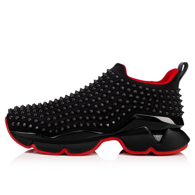 Christian Louboutin Spike-sock 000 Mat Neopren Sneakers Spor Ayakkabı Erkek Siyah | Türkiye GN7-05140A0