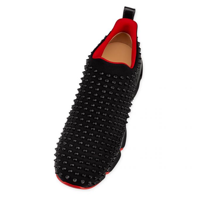 Christian Louboutin Spike-sock 000 Mat Neopren Sneakers Spor Ayakkabı Erkek Siyah | Türkiye GN7-05140A0