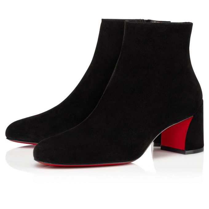 Christian Louboutin Turela 55 Veau Velours 55 Veau Velours Boots Bot Kadın Siyah | Türkiye ZQ1-46884Y1