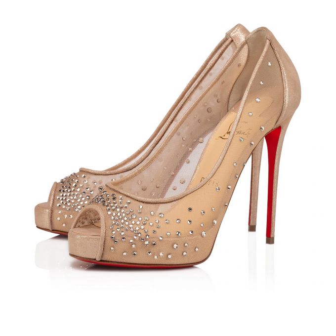 Christian Louboutin Very Strass 120 Version Strass Platforms Platforms Kadın Bej Rengi | Türkiye CU3-25002V1