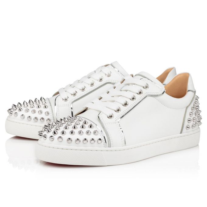 Christian Louboutin Vieira 2 Calf Sneakers Spor Ayakkabı Kadın Beyaz Gümüş | Türkiye SU0-80018P6