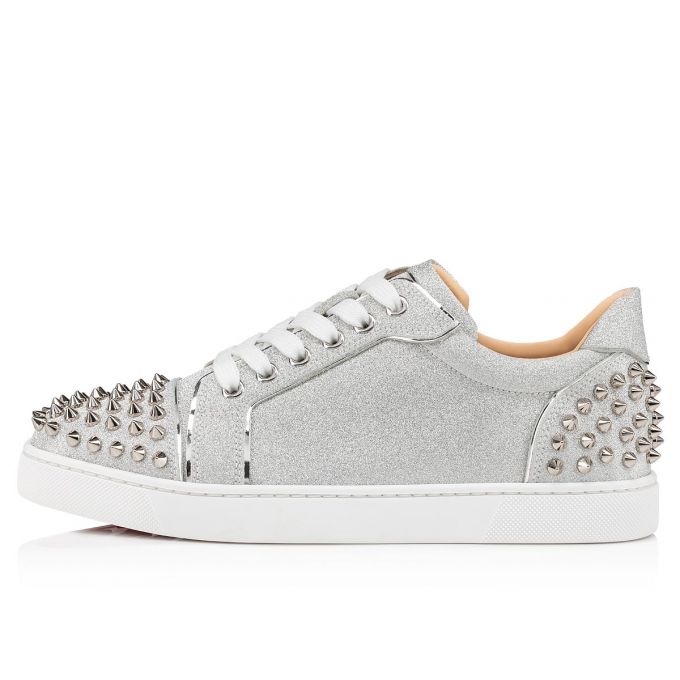 Christian Louboutin Vieira 2 Glitter Sneakers Spor Ayakkabı Kadın Gümüş | Türkiye MO2-81588V2