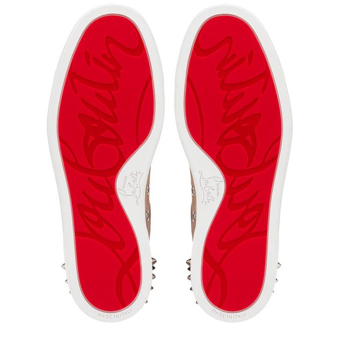 Christian Louboutin Vieira 2 Orlato Fennec Veau Velours Sneakers Spor Ayakkabı Kadın Haki | Türkiye AH0-02720F3