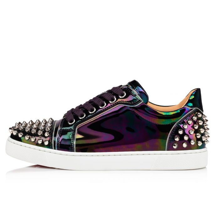 Christian Louboutin Vieira 2 Patent Sneakers Spor Ayakkabı Kadın Siyah Gri | Türkiye GD9-88788U5