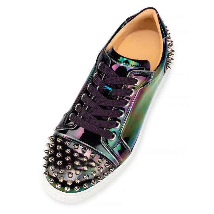 Christian Louboutin Vieira 2 Patent Sneakers Spor Ayakkabı Kadın Siyah Gri | Türkiye GD9-88788U5