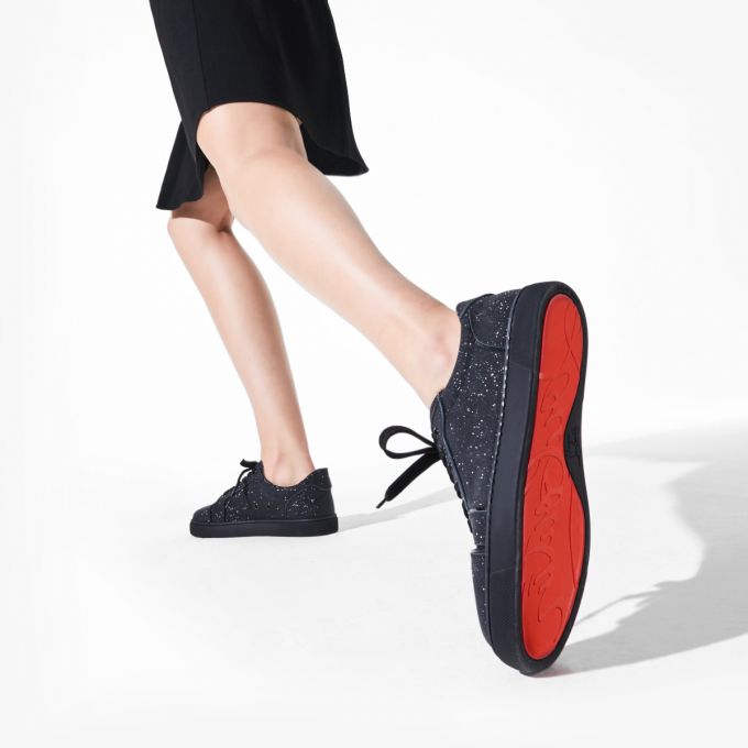 Christian Louboutin Vieira Calf Sneakers Spor Ayakkabı Kadın Siyah | Türkiye ZK2-67196S4