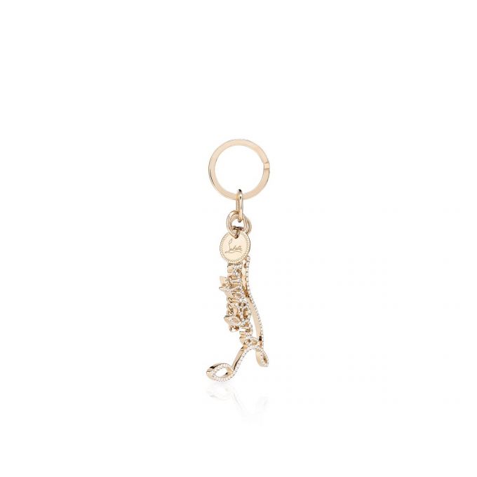 Christian Louboutin W Louboutin Logo Keyring Strass Keyrings Anahtarlık Kadın Altın | Türkiye JN5-55655P0