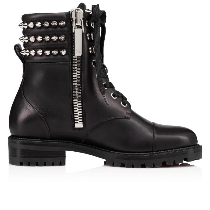 Christian Louboutin Winter Spikes Calf Boots Bot Kadın Siyah | Türkiye IV7-27262O5