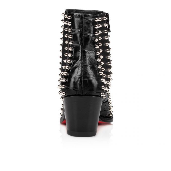 Christian Louboutin With My Guitar 65 Calf Boots Bot Kadın Siyah Gümüş | Türkiye PQ9-46094Q2