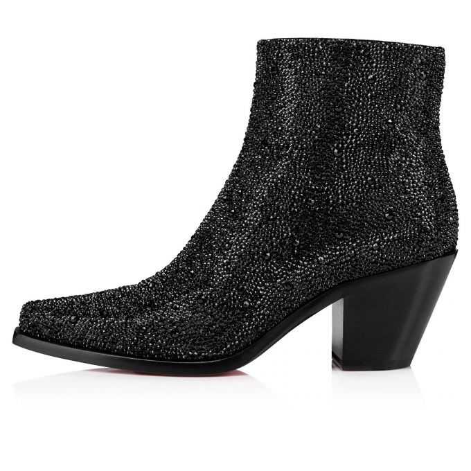 Christian Louboutin With My Strass 65 Suede Boots Bot Kadın Siyah | Türkiye YI4-97269R0