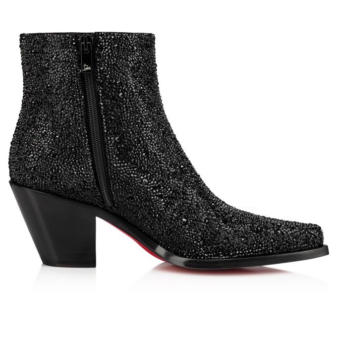 Christian Louboutin With My Strass 65 Suede Boots Bot Kadın Siyah | Türkiye YI4-97269R0