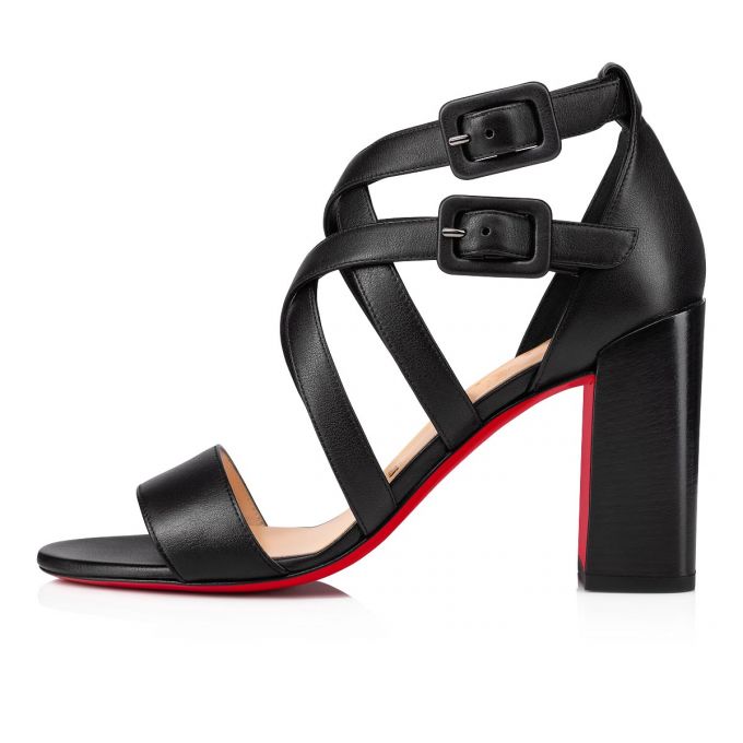 Christian Louboutin Zefira 85 Calf Sandaletler Sandalet Kadın Siyah | Türkiye IR6-17881F2